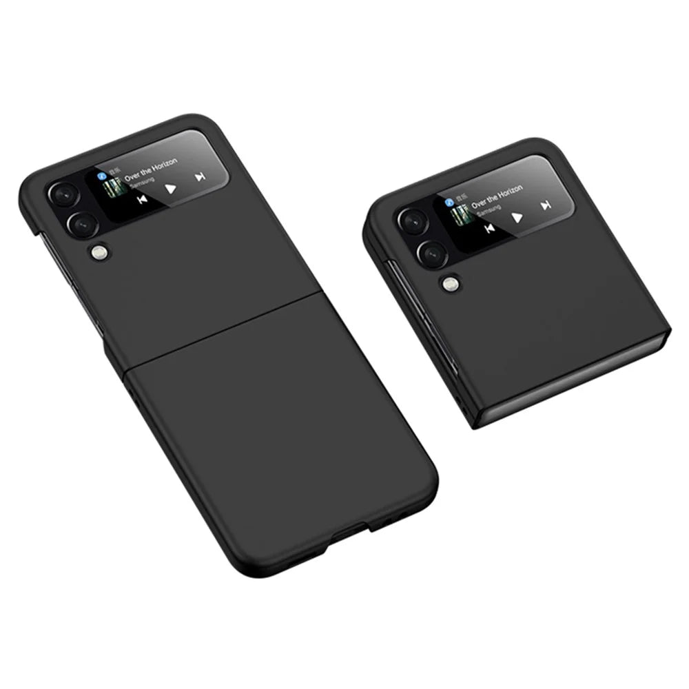 For Samsung Galaxy Z Flip4 5G Skin-touch Feeling Hard PC Anti-scratch Stylish Mobile Phone Case Cover - Black - 1