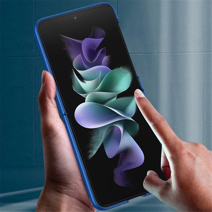 For Samsung Galaxy Z Flip4 5G Skin-touch Feeling Hard PC Anti-scratch Stylish Mobile Phone Case Cover - Black - 7