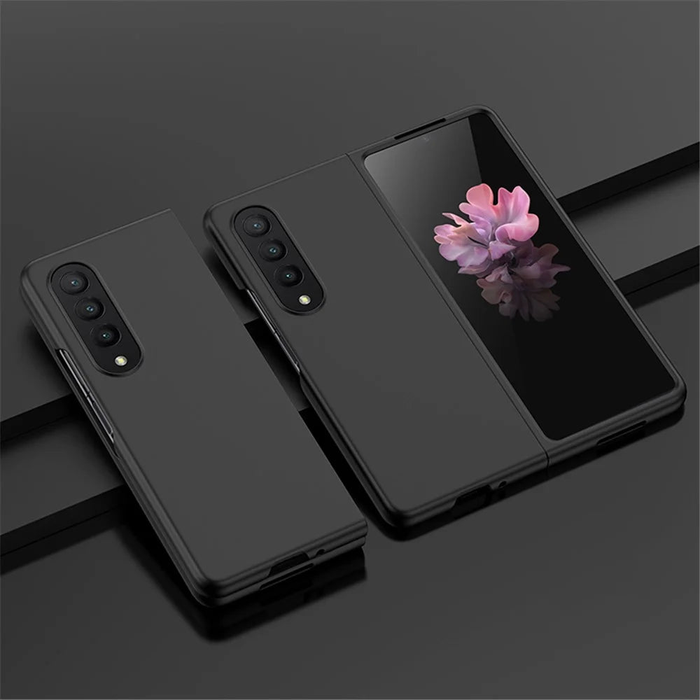 For Samsung Galaxy Z Fold4 5G Anti-wear Shockproof Skin-touch Feeling Hard PC Mobile Phone Case Cover - Black - 2