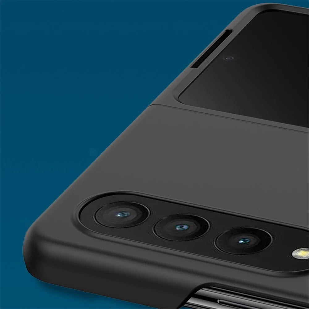 For Samsung Galaxy Z Fold4 5G Anti-wear Shockproof Skin-touch Feeling Hard PC Mobile Phone Case Cover - Black - 4