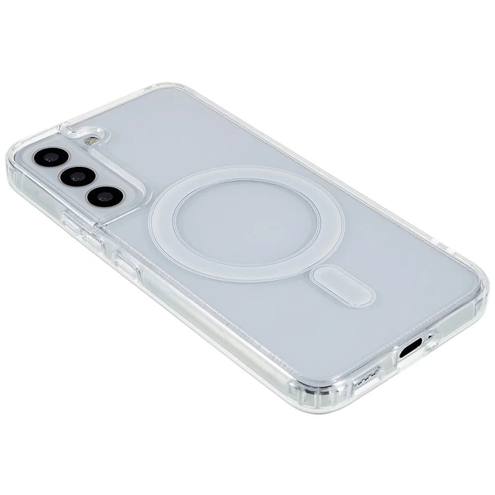For Samsung Galaxy S22+ 5G Hard Acrylic Soft TPU Scratch-Proof Phone Case Clear Magnetic Cover - 5
