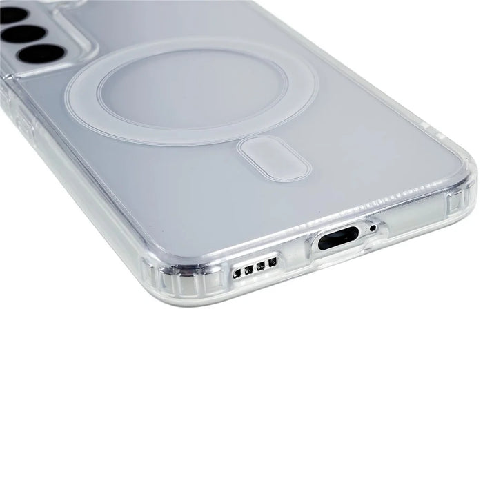 For Samsung Galaxy S22+ 5G Hard Acrylic Soft TPU Scratch-Proof Phone Case Clear Magnetic Cover - 6