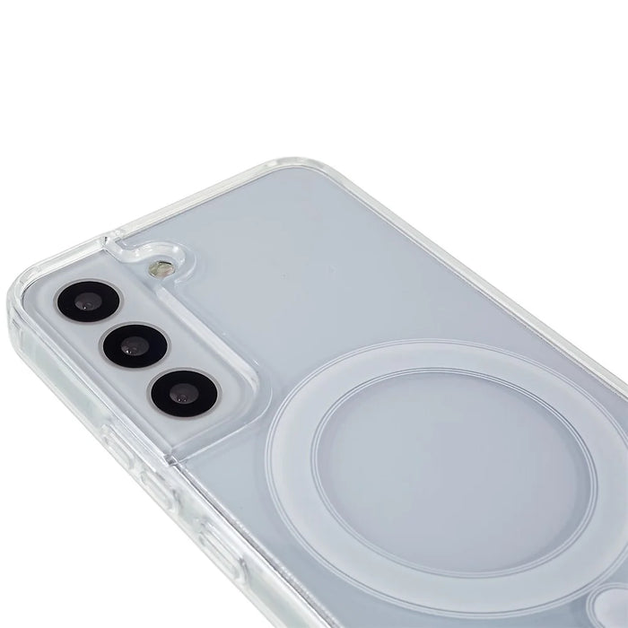 For Samsung Galaxy S22+ 5G Hard Acrylic Soft TPU Scratch-Proof Phone Case Clear Magnetic Cover - 7