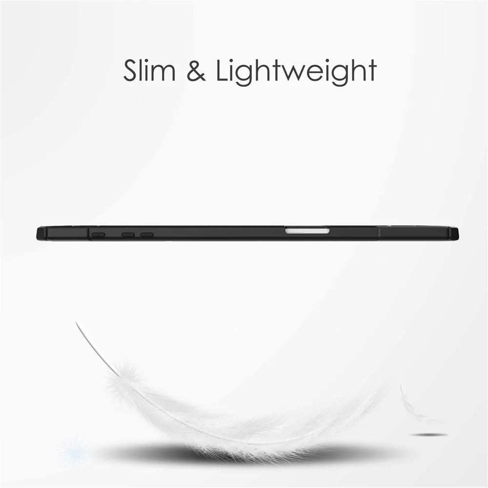 For Samsung Galaxy Tab S6 Lite (2020) / (2022) / (2024) PU Leather Case Stand Tablet Shell with Pencil Holder - Black - 6