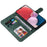 For Samsung Galaxy A13 4G Three-color Splicing PU Leather Case Wallet Stand Full Body Anti-Scratch Protective Cover with Strap - Green - 5