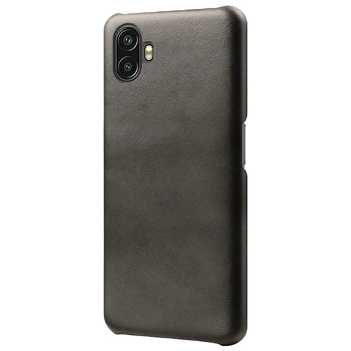 For Samsung Galaxy Xcover Pro 2 5G Wear-resistant Phone Case Calf Textured PU Leather Coating Drop-proof Hard PC Protective Cover - Black - 1