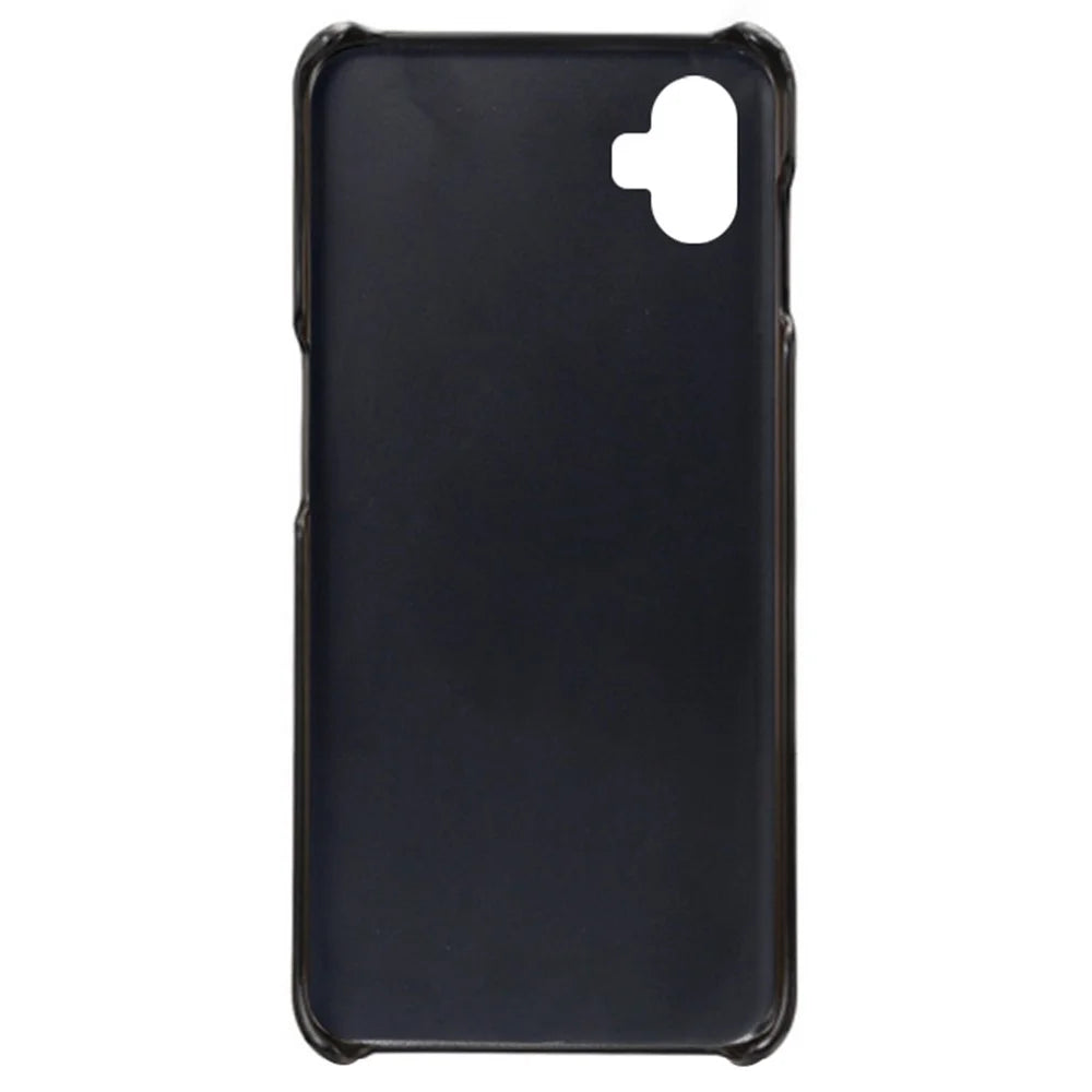 For Samsung Galaxy Xcover Pro 2 5G Wear-resistant Phone Case Calf Textured PU Leather Coating Drop-proof Hard PC Protective Cover - Black - 4