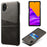For Samsung Galaxy Xcover Pro 2 5G Anti-fall Protective Phone Case with Dual Card Slots PU Leather Coated Hard PC Back Cover Shell - Black - 1