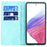 For Samsung Galaxy A53 5G Bi-color Splicing Magnetic Auto-absorbed PU Leather Phone Case with Wallet Stand -  Light Blue/Dark Blue - 2