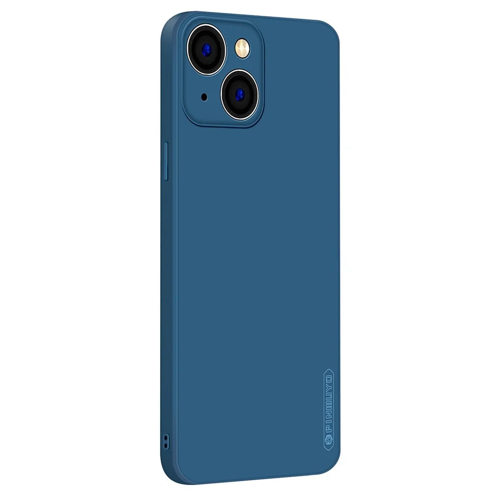 PINWUYO For iPhone 14 6.1 inch Precise Cutouts Soft TPU Case Slim Smooth Flexible Protective Phone Cover - Blue - 1