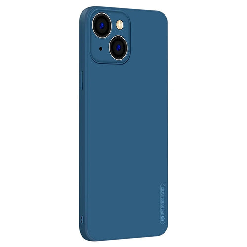 PINWUYO For iPhone 14 Plus Precise Cutouts Camera Protection Phone Case Soft TPU Fiber Flocking Lining Protective Cover - Blue - 1