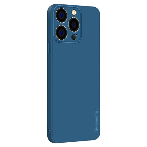 PINWUYO For iPhone 14 Pro 6.1 inch Soft TPU Case Fiber Flocking Lining Precise Cutouts Camera Protection Phone Cover - Blue - 1