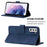 For Samsung Galaxy S23 Leather Case with Hand Strap Wallet Stand Phone Cover - Sapphire - 3