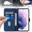For Samsung Galaxy S23 Leather Case with Hand Strap Wallet Stand Phone Cover - Sapphire - 5