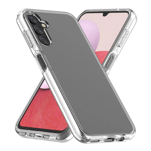 For Samsung Galaxy A14 5G / 4G Transparent TPU + PC Phone Case Scratch-resistant Phone Cover - Transparent Grey - 1