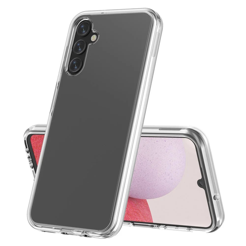 For Samsung Galaxy A14 5G / 4G Transparent TPU + PC Phone Case Scratch-resistant Phone Cover - Transparent Grey - 4
