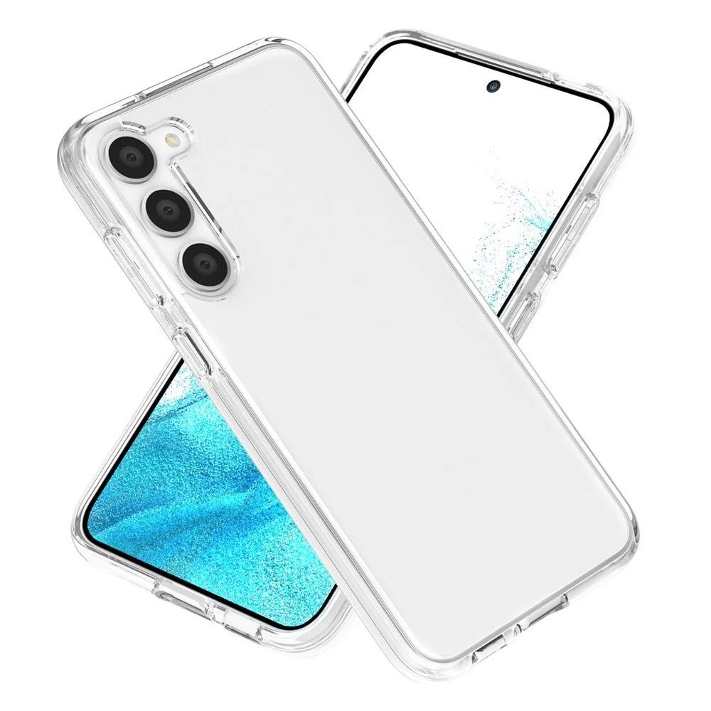 For Samsung Galaxy S23 Drop-proof Transparent Phone Case Anti-Scratch TPU + PC Phone Cover - Transparent - 1