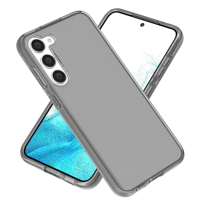 For Samsung Galaxy S23+ Transparent Phone Case Anti-Scratch TPU + PC Protective Phone Back Cover - Transparent Grey - 1
