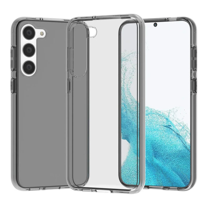 For Samsung Galaxy S23+ Transparent Phone Case Anti-Scratch TPU + PC Protective Phone Back Cover - Transparent Grey - 2