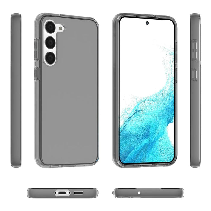 For Samsung Galaxy S23+ Transparent Phone Case Anti-Scratch TPU + PC Protective Phone Back Cover - Transparent Grey - 5