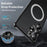 For Samsung Galaxy S23 Ultra Anti-scratch Matte Phone Cover TPU Back + Electroplating Metal Edge Integrated Lens Protection Phone Case - Black - 3