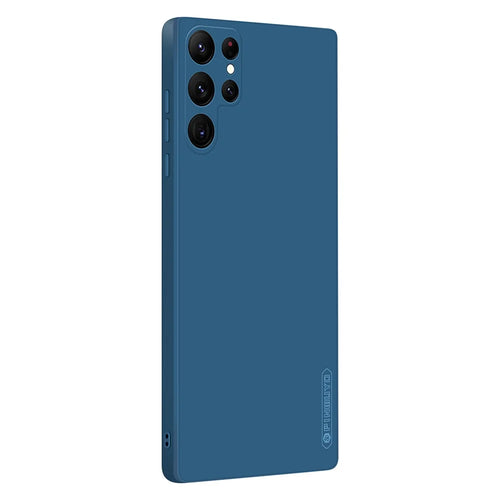 PINWUYO For Samsung Galaxy S23 Ultra Soft TPU Anti-Scratch Phone Case Shockproof Precise Cutouts Back Cover - Blue - 1