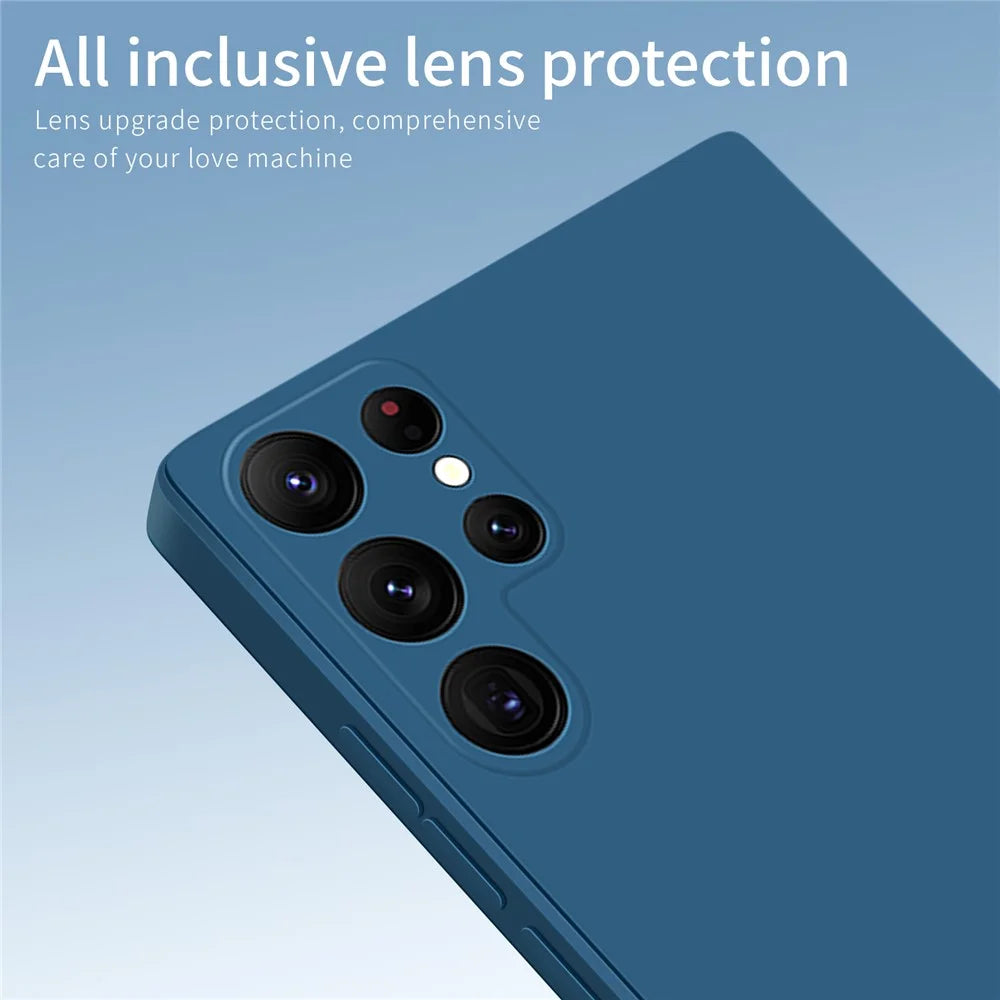 PINWUYO For Samsung Galaxy S23 Ultra Soft TPU Anti-Scratch Phone Case Shockproof Precise Cutouts Back Cover - Blue - 4