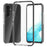 For Samsung Galaxy A34 5G Bi-color Clear Back Cover Combo Soft TPU+TPE Frame Drop-proof Protective Phone Case - Transparent Black - 1
