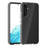 For Samsung Galaxy A34 5G Bi-color Clear Back Cover Combo Soft TPU+TPE Frame Drop-proof Protective Phone Case - Transparent Black - 2
