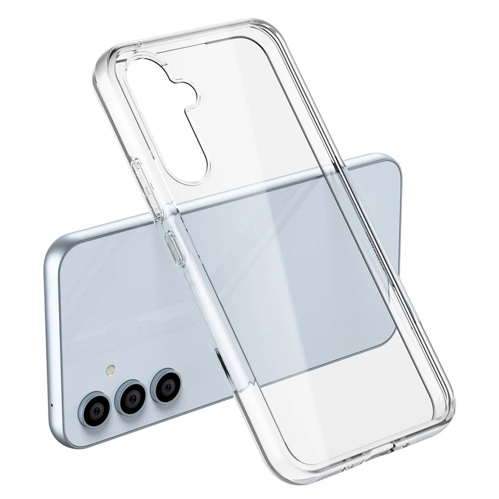 For Samsung Galaxy A54 5G Transparent Phone Case Hybrid Hard PC Soft TPU Anti-Scratch Protective Cover - Transparent - 5