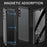 For Samsung Galaxy S23+ Case Magnetic Adsorption Phone Cover with Anti-Peep Dual Sided Tempered Glass - Black - 2