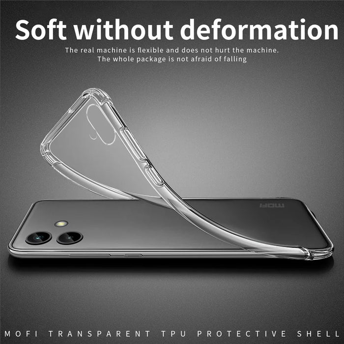MOFI Back Shell for Samsung Galaxy A04e 4G / F04 4G / M04 4G, Drop Protection TPU Phone Case High Transparency Protective Cover - 4