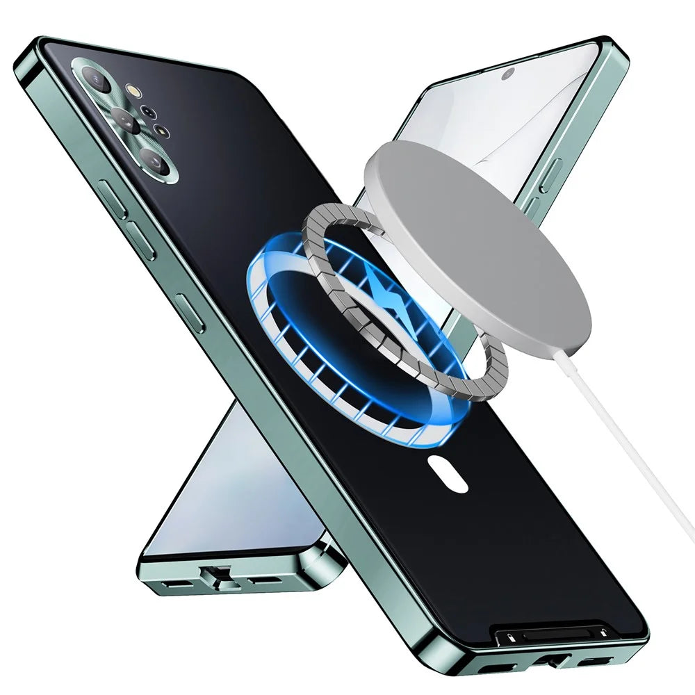 Anti-scratch Phone Cover For Samsung Galaxy Note 10 Plus 4G Metal Edge + Lens Protection Matte Phone Case - Green - 3