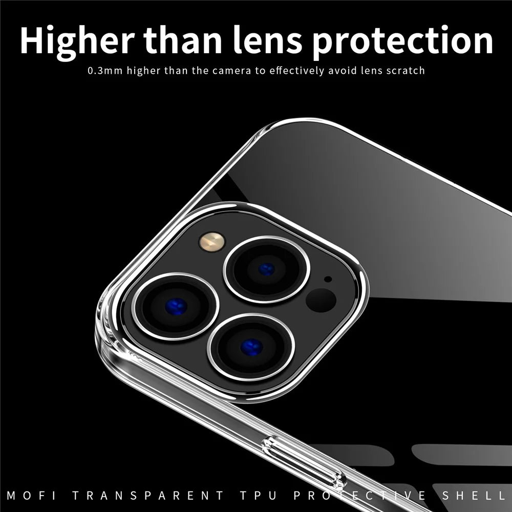 MOFI Slim Phone Case for iPhone 12 Pro Max 6.7 inch Soft TPU Case Anti-Scratch Transparent Mobile Phone Cover - 6