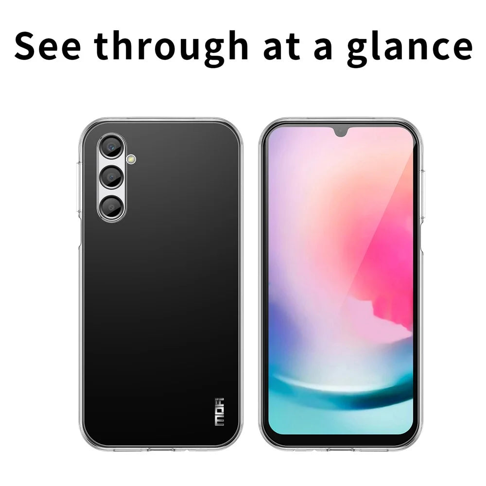 MOFI For Samsung Galaxy A24 4G (162.1 x 77.6 x 8.3mm) Clear Cover Anti-Scratch Flexible TPU Phone Case - 3