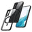For Samsung Galaxy S23 Magnetic Phone Case Transparent Acrylic Back TPU Frame Phone Cover - Black - 1