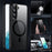 For Samsung Galaxy S23 Magnetic Phone Case Transparent Acrylic Back TPU Frame Phone Cover - Black - 4