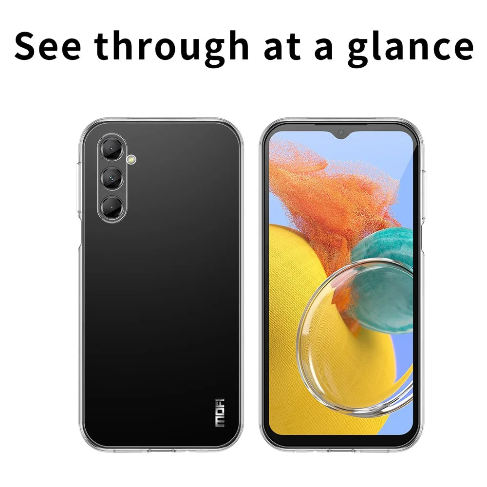 MOFI For Samsung Galaxy M14 5G Transparent Phone TPU Case Anti-scratch Smartphone Cover - 3