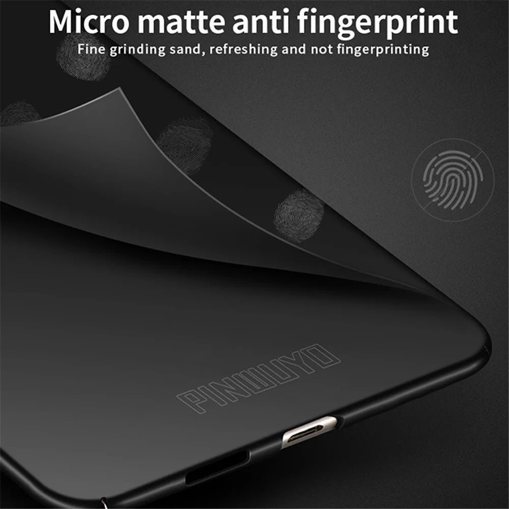 PINWUYO PC Series for Samsung Galaxy S23+ Matte Case Cell Phone Cover with Magnetic Ring Holder - Black - 5