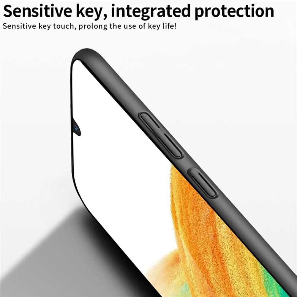 PINWUYO PC Series for Samsung Galaxy A34 5G Matte Phone Case Smartphone Cover with Magnetic Ring Holder - Black - 4