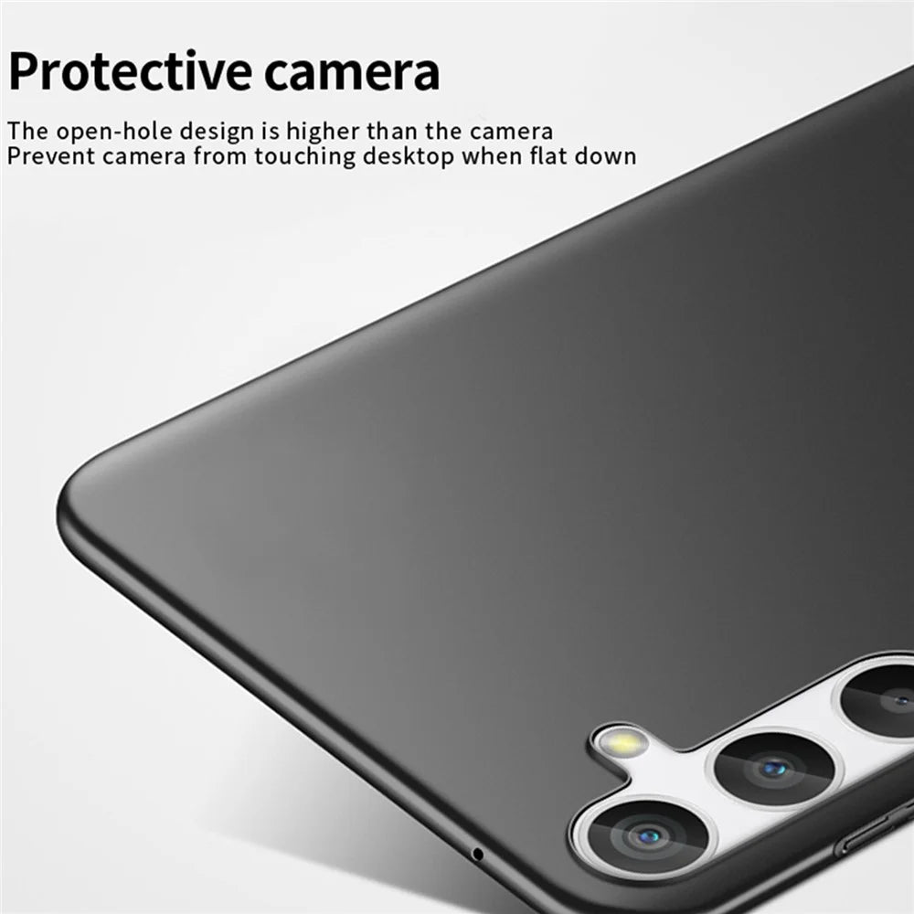 PINWUYO PC Series for Samsung Galaxy A34 5G Matte Phone Case Smartphone Cover with Magnetic Ring Holder - Black - 5