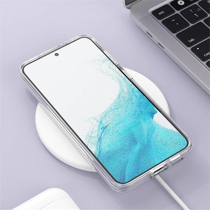 Magnetic Case for Samsung Galaxy S23 , Hard PC Soft TPU Protective Phone Cover - Transparent - 6