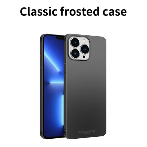 PINWUYO PC Series Matte Case for iPhone 13 Pro 6.1 inch , Hard PC Phone Cover with Magnetic Ring Holder - Black - 2