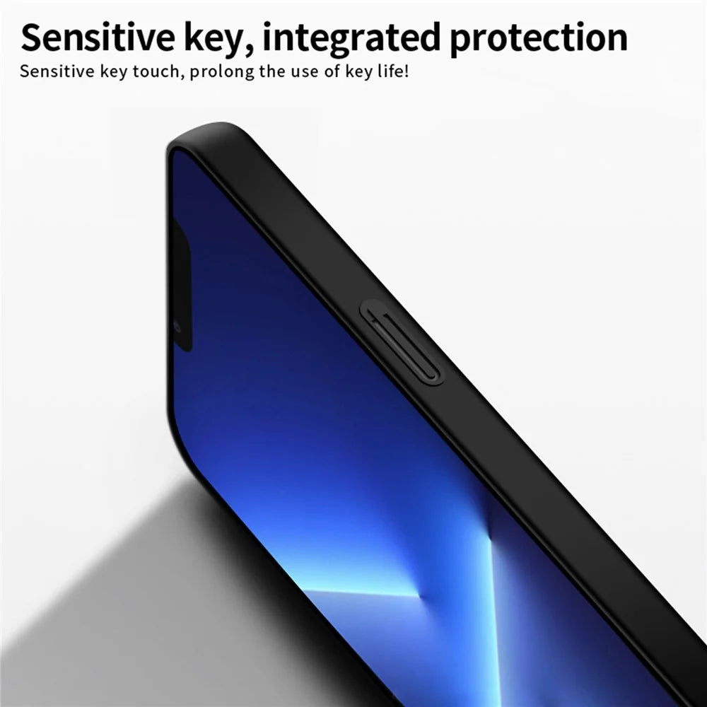 PINWUYO PC Series Matte Case for iPhone 13 Pro 6.1 inch , Hard PC Phone Cover with Magnetic Ring Holder - Black - 3