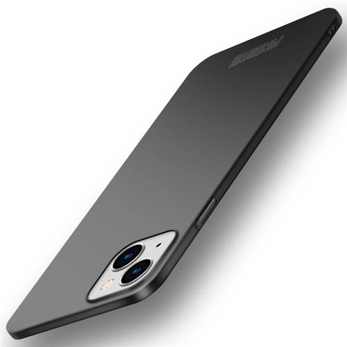 PINWUYO PC Series for iPhone 13 6.1 inch Matte Phone Case Hard PC Cover with Magnetic Ring Holder - Black - 1