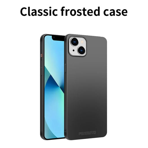 PINWUYO PC Series for iPhone 13 6.1 inch Matte Phone Case Hard PC Cover with Magnetic Ring Holder - Black - 2