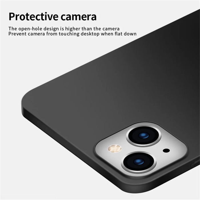PINWUYO PC Series for iPhone 14 Plus Matte Hard PC Back Phone Case with Magnetic Ring Holder - Black - 4