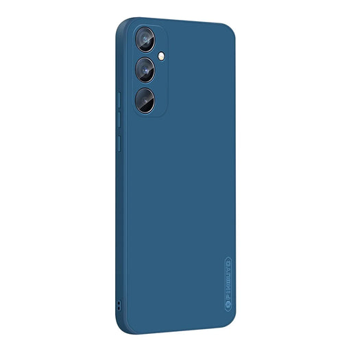 PINWUYO For Samsung Galaxy A34 5G Drop-Proof Back Case Precise Cutouts Soft TPU Phone Cover - Dark Blue - 1