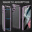 For Samsung Galaxy S21 Ultra 5G Double-Sided Tempered Glass Case Magnetic Metal Frame Phone Cover with Lock Buckle - Light Purple - 2