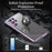 For Samsung Galaxy S21 Ultra 5G Double-Sided Tempered Glass Case Magnetic Metal Frame Phone Cover with Lock Buckle - Light Purple - 3